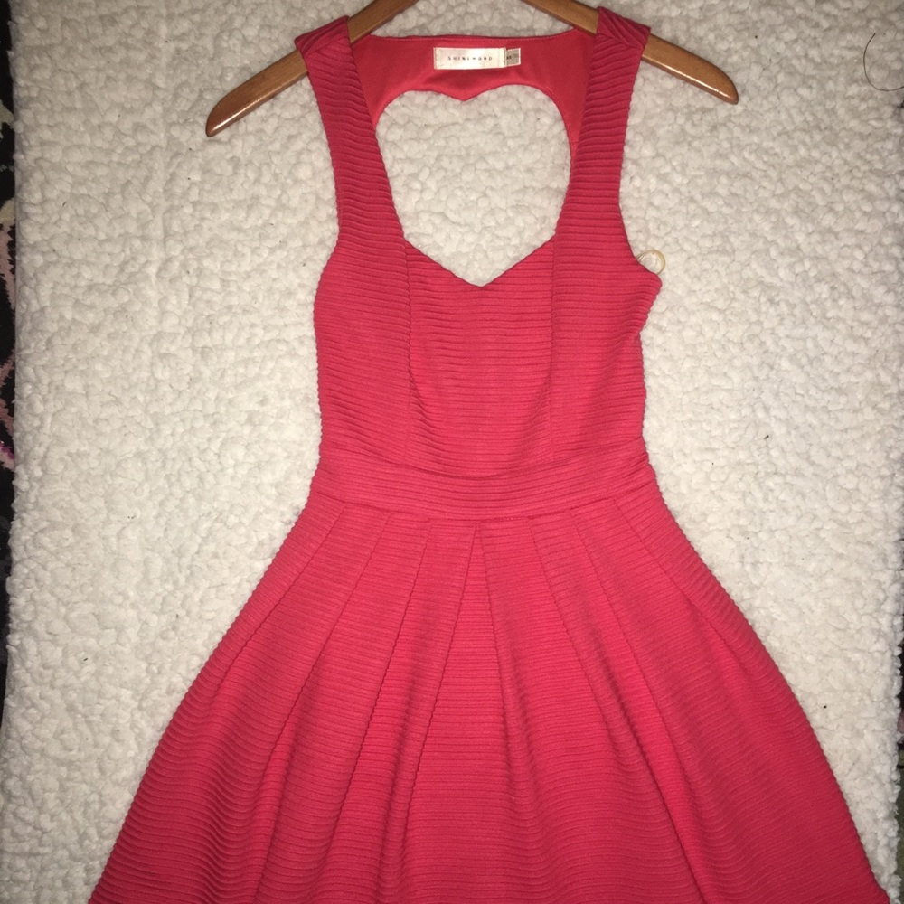A line Dress Beautiful red heart shaped back